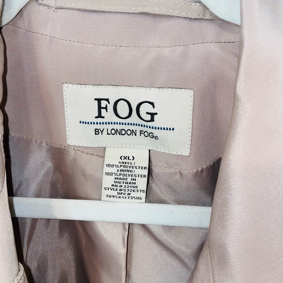 London Fog women's trench coat double-breasted button front tie waterproof sz XL - Picture 7 of 12